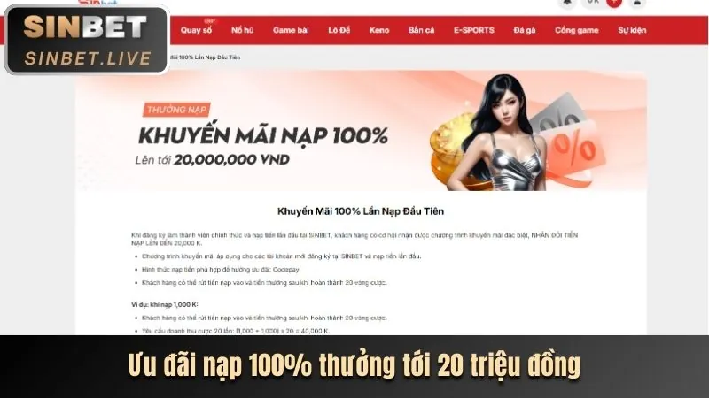Thưởng nạp lại hàng ngày BK8